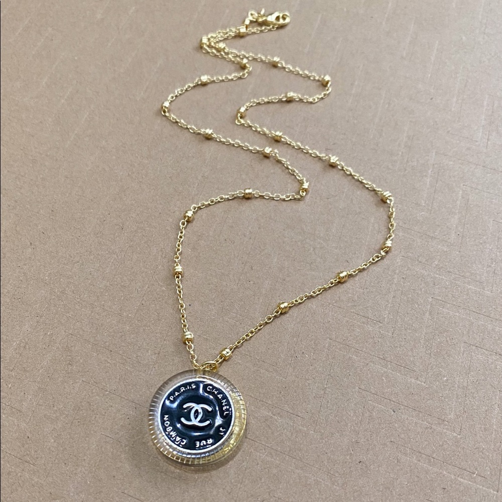Handmade Repurposed Chanel Button Necklace